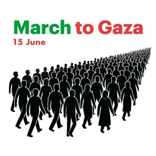 Thousands of people on foot to break the siege of Gaza